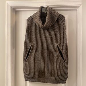 BCBG Maxazria Harvey Wool Cape Poncho in Grey Dusk OS